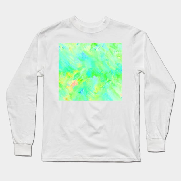 Bright Green Abstract Long Sleeve T-Shirt by ImDEL